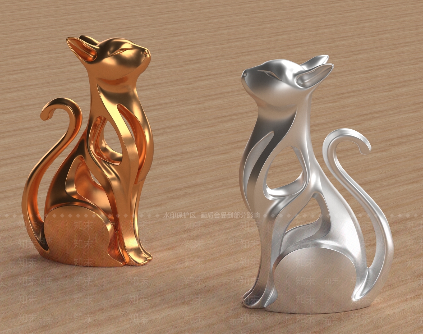 轻奢雕塑摆件3D模型下载【ID:1232249521】