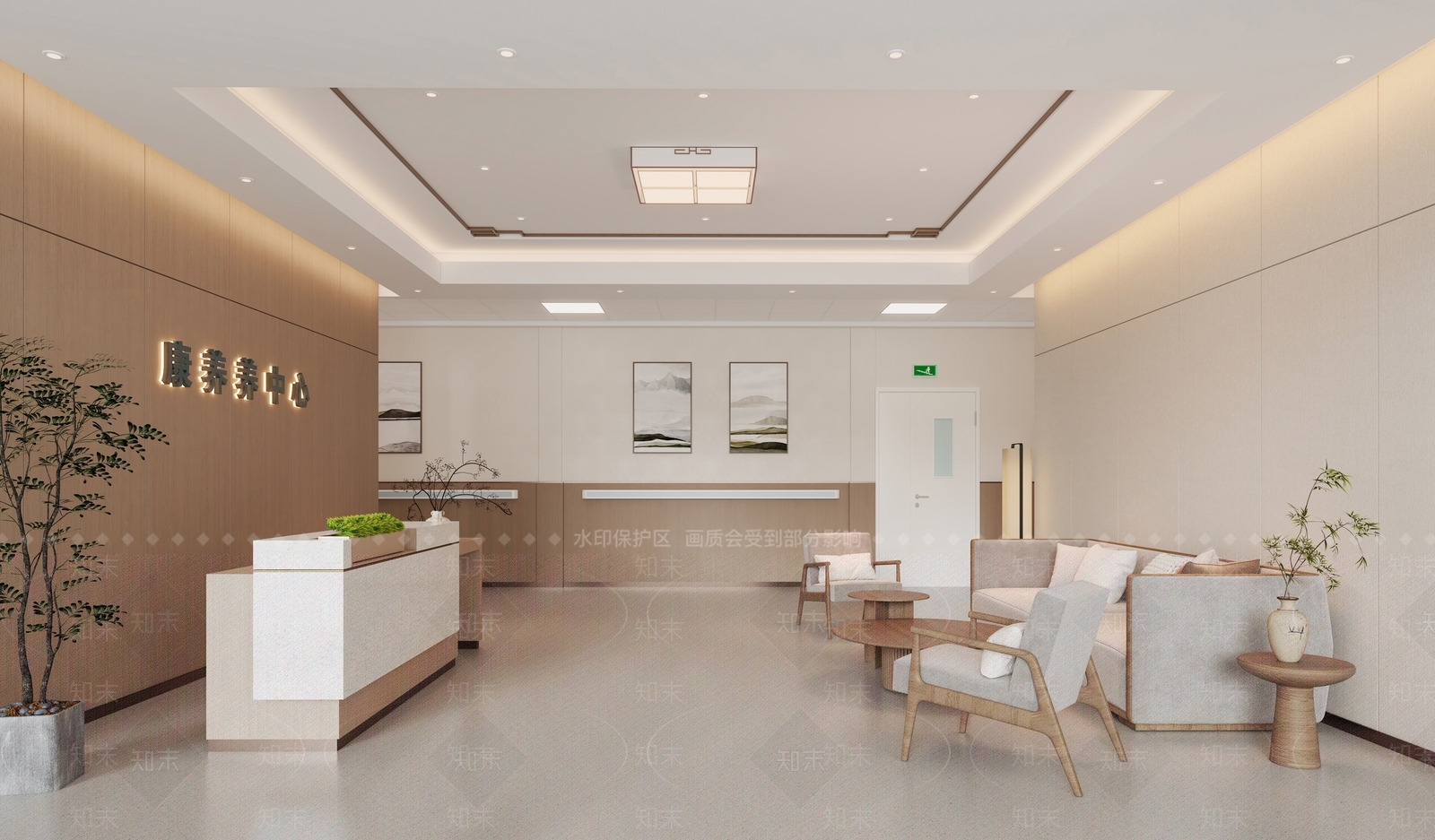 新中式养老院3D模型下载【ID:1232250780】