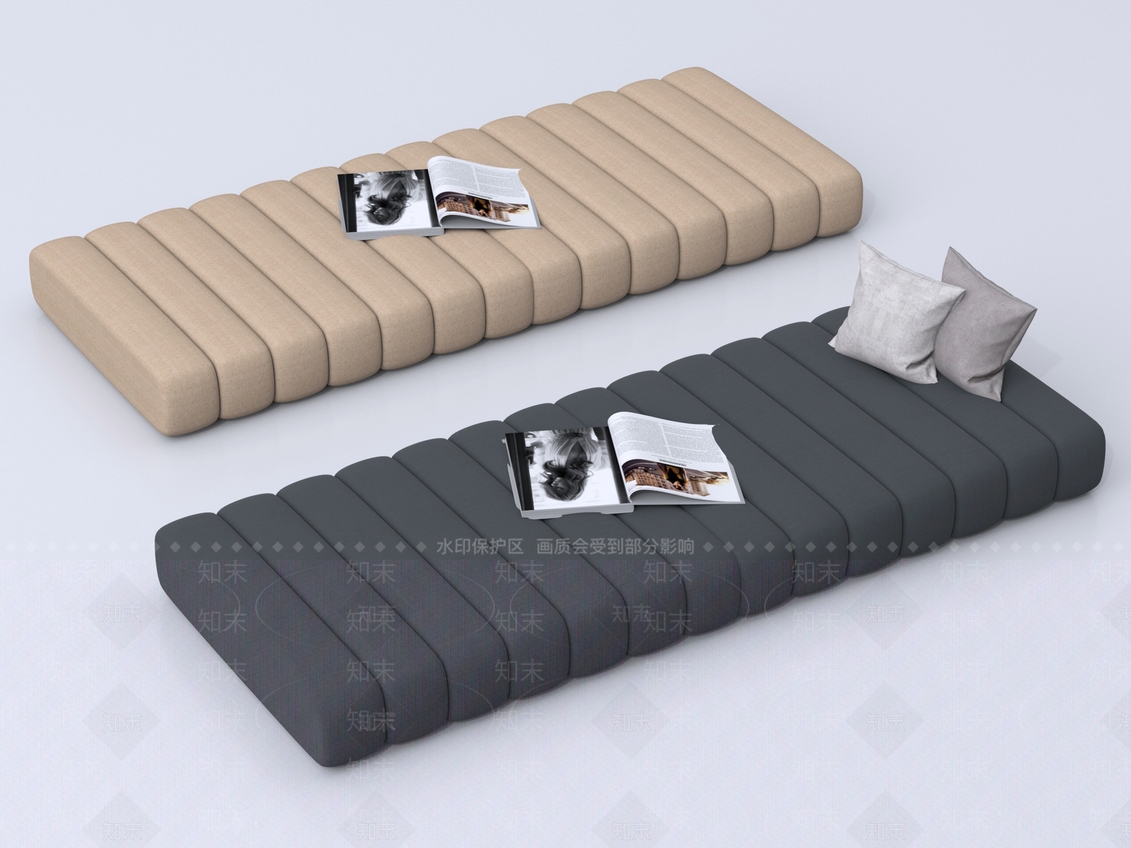 极简坐垫3D模型下载【ID:1232251702】