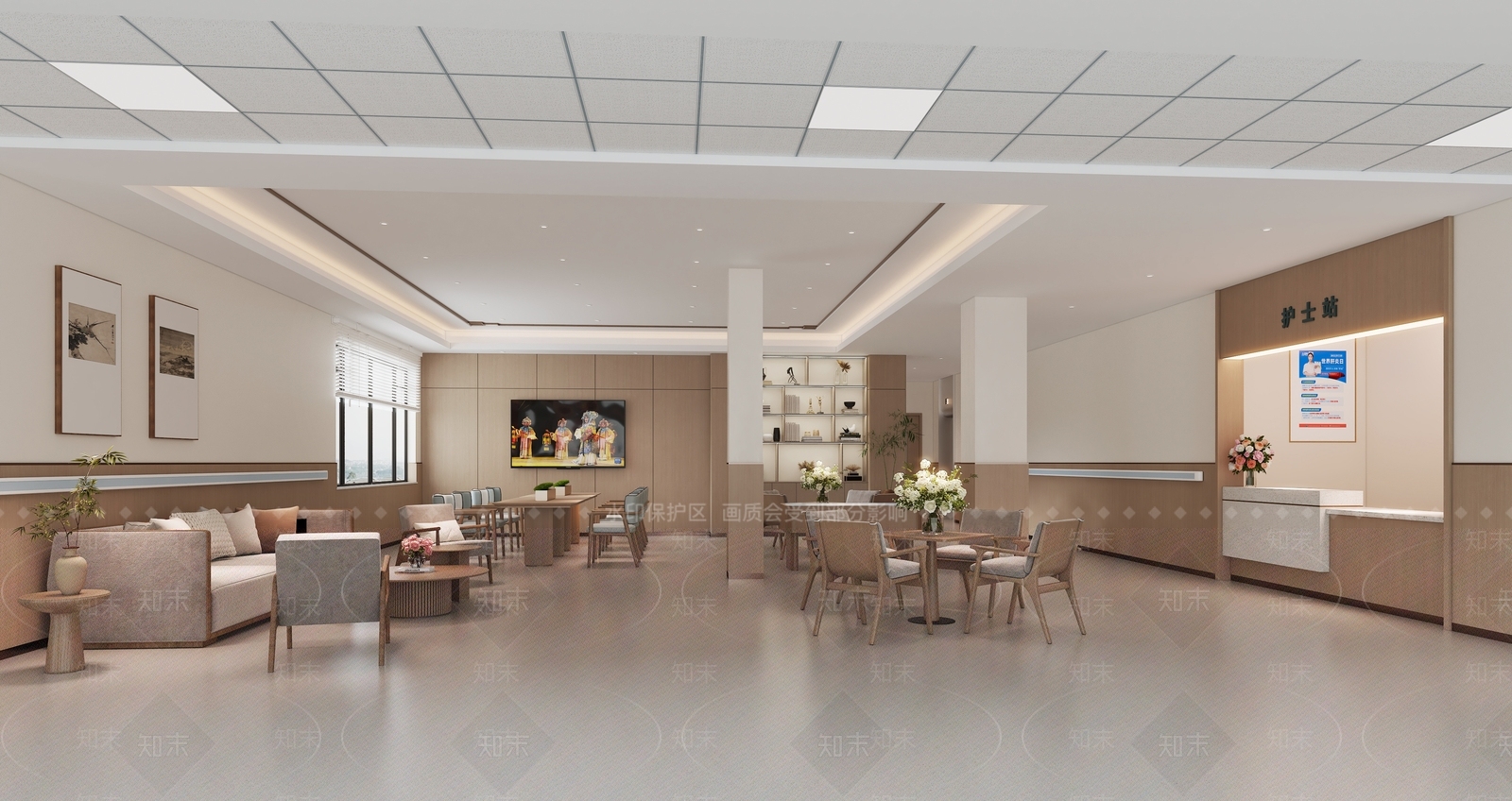 新中式养老院3D模型下载【ID:1232252399】