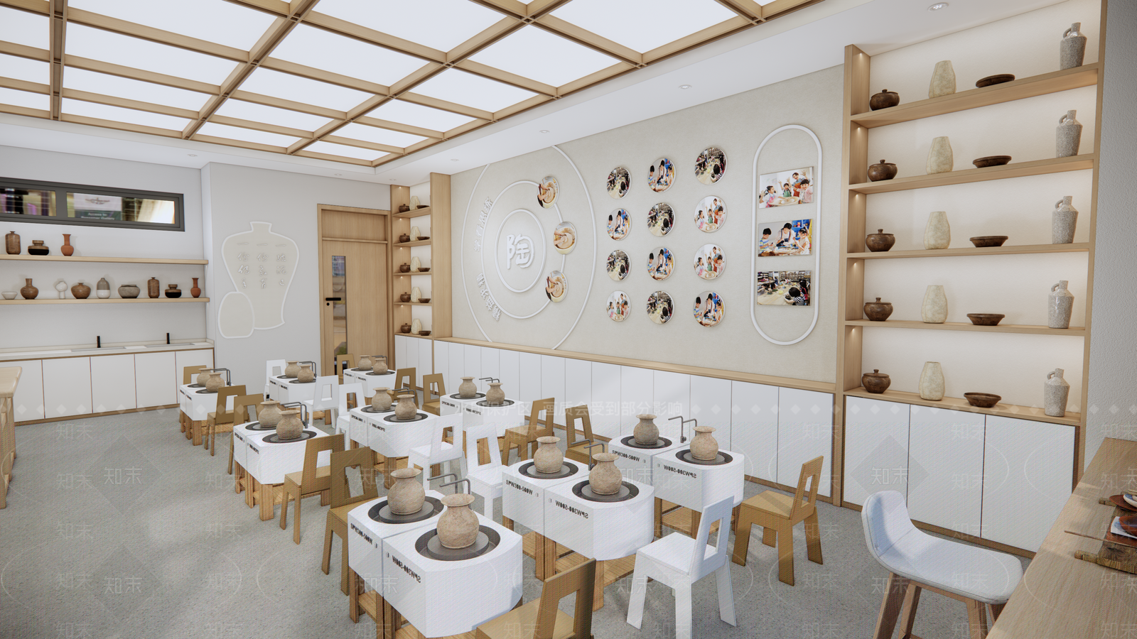 原木风手工坊SU模型下载【ID:1232254481】
