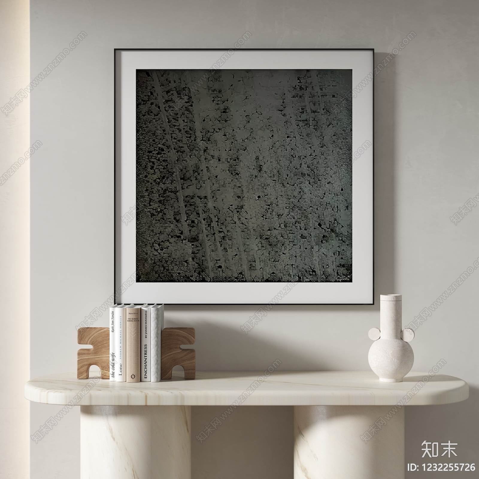 侘寂抽象挂画3D模型下载【ID:1232255726】