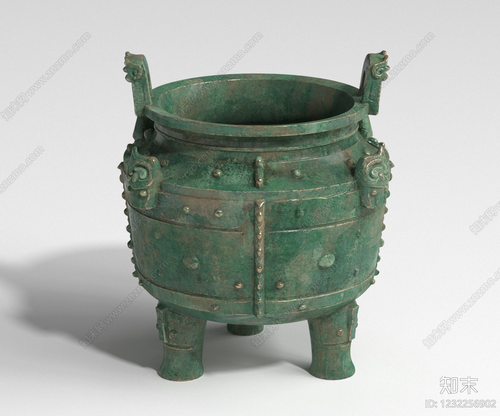中式雕塑摆件3D模型下载【ID:1232256902】