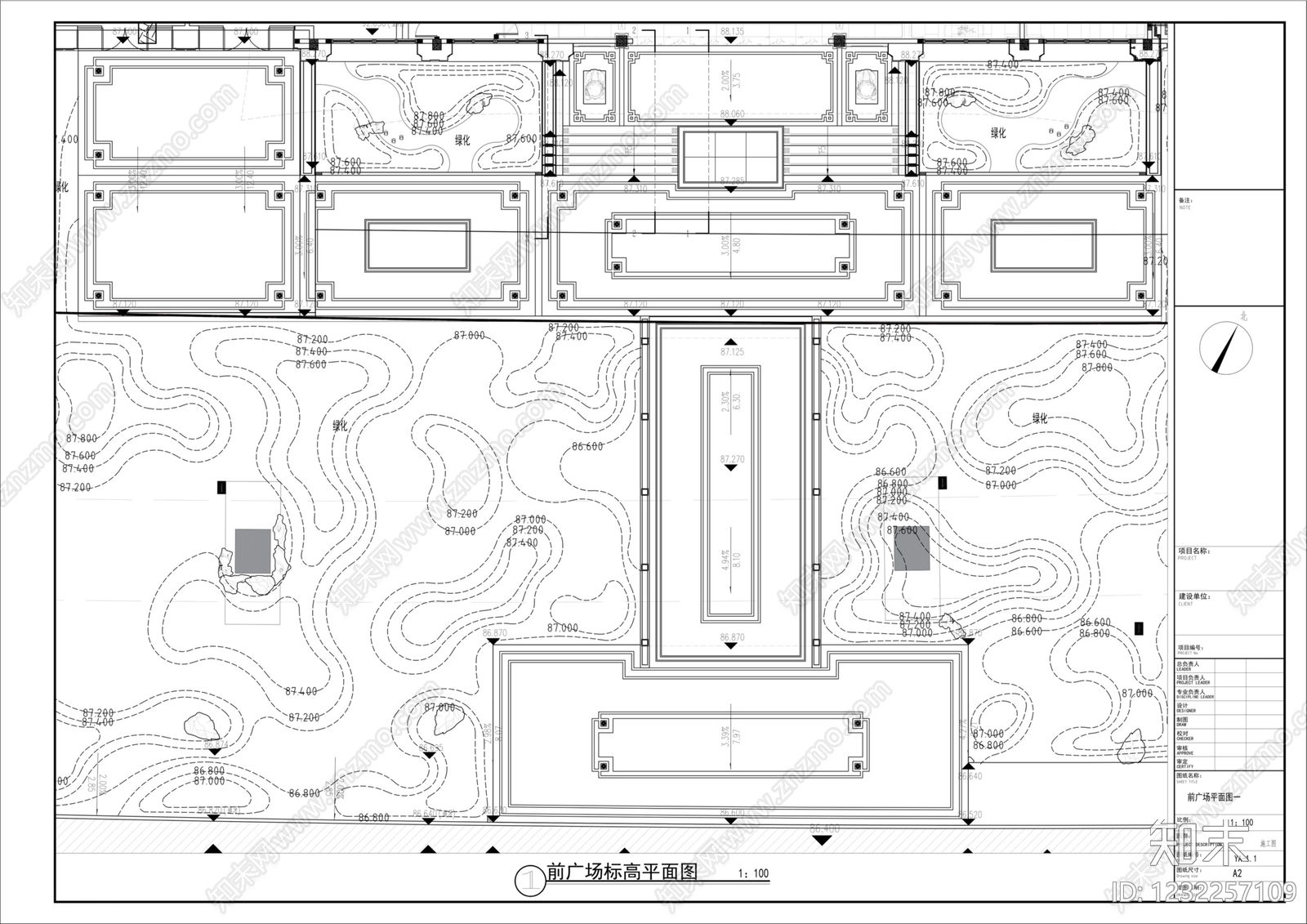 示范区景观cad施工图下载【ID:1232257109】