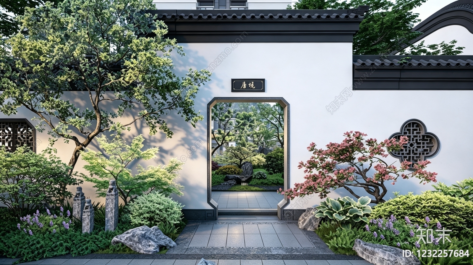 中式景墙CAD图纸