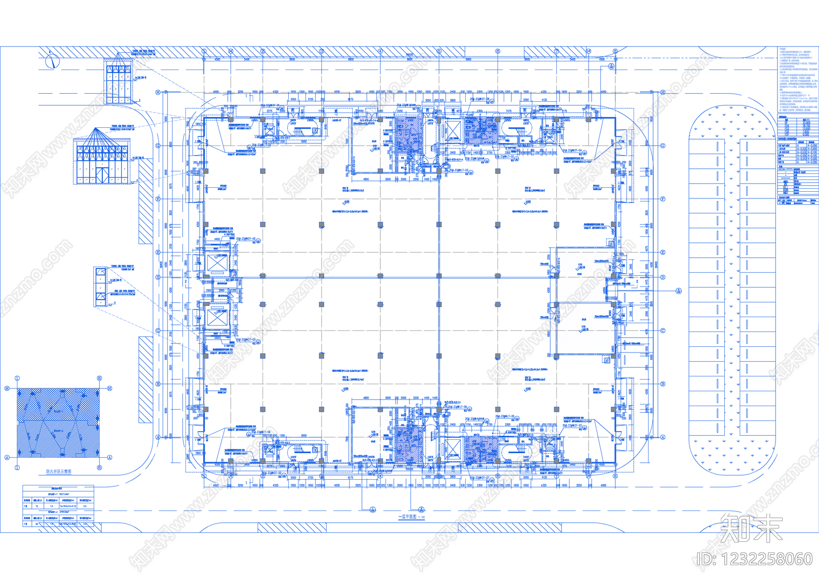 产业园建筑cad施工图下载【ID:1232258060】
