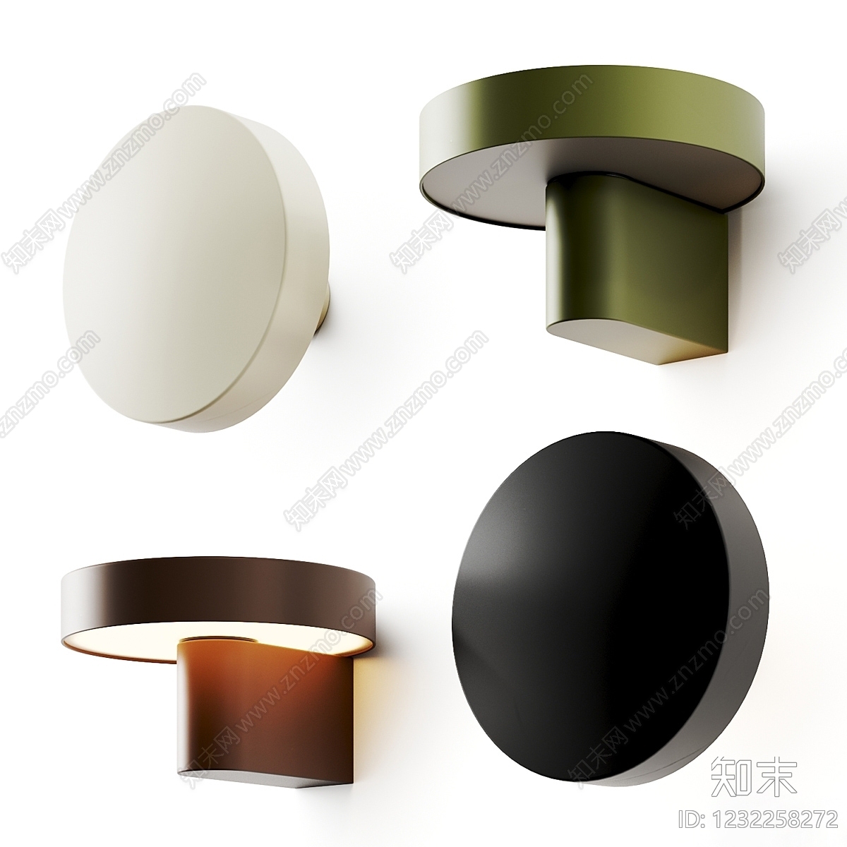 极简金属壁灯3D模型下载【ID:1232258272】