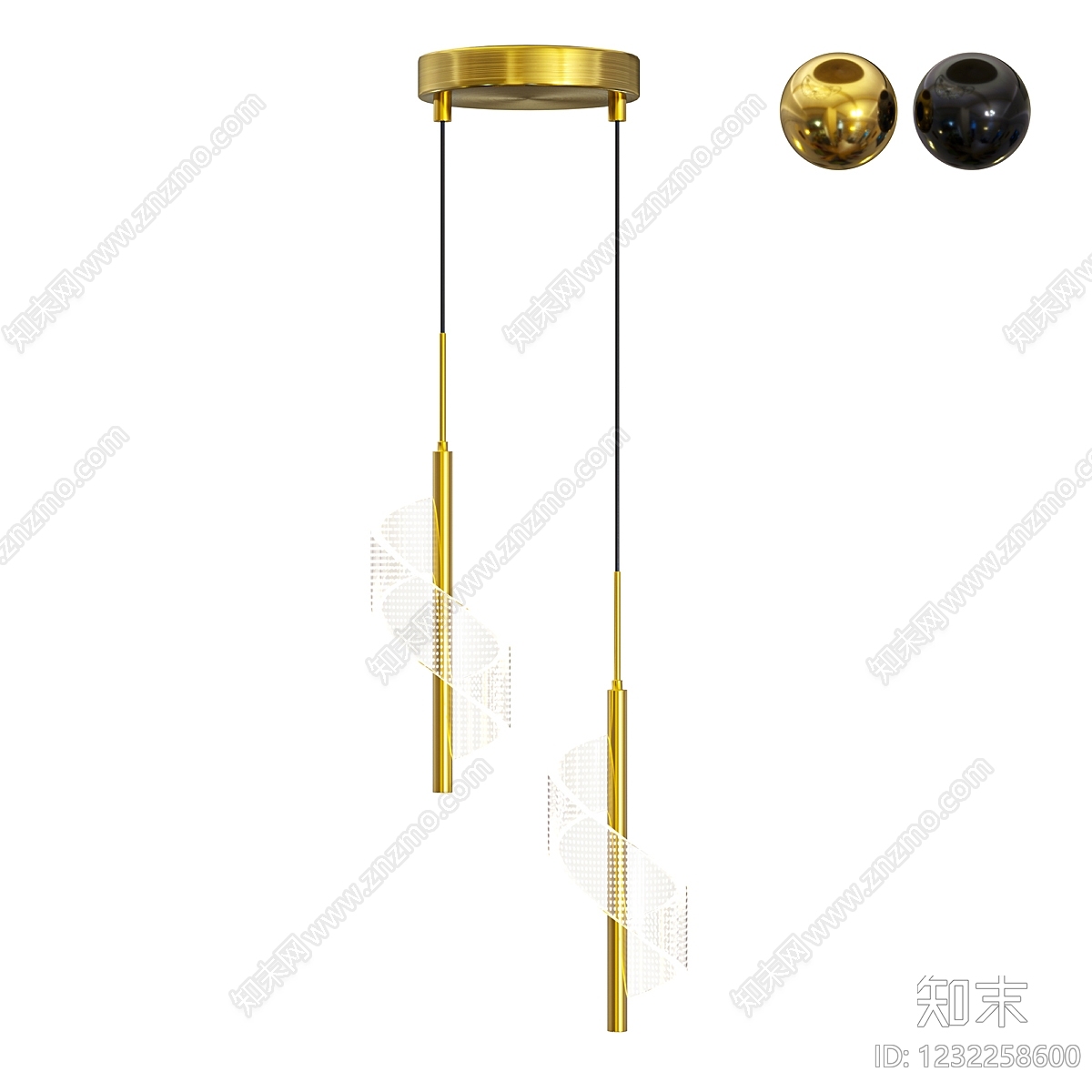 轻奢小吊灯3D模型下载【ID:1232258600】
