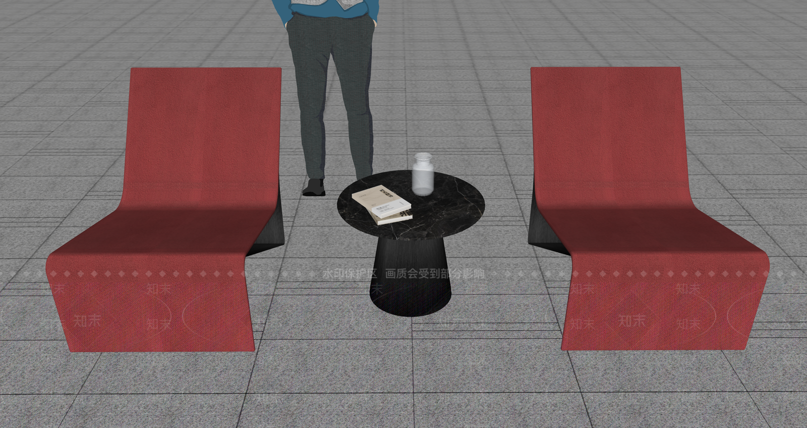 意式极简休闲桌椅SU模型下载【ID:1232258674】