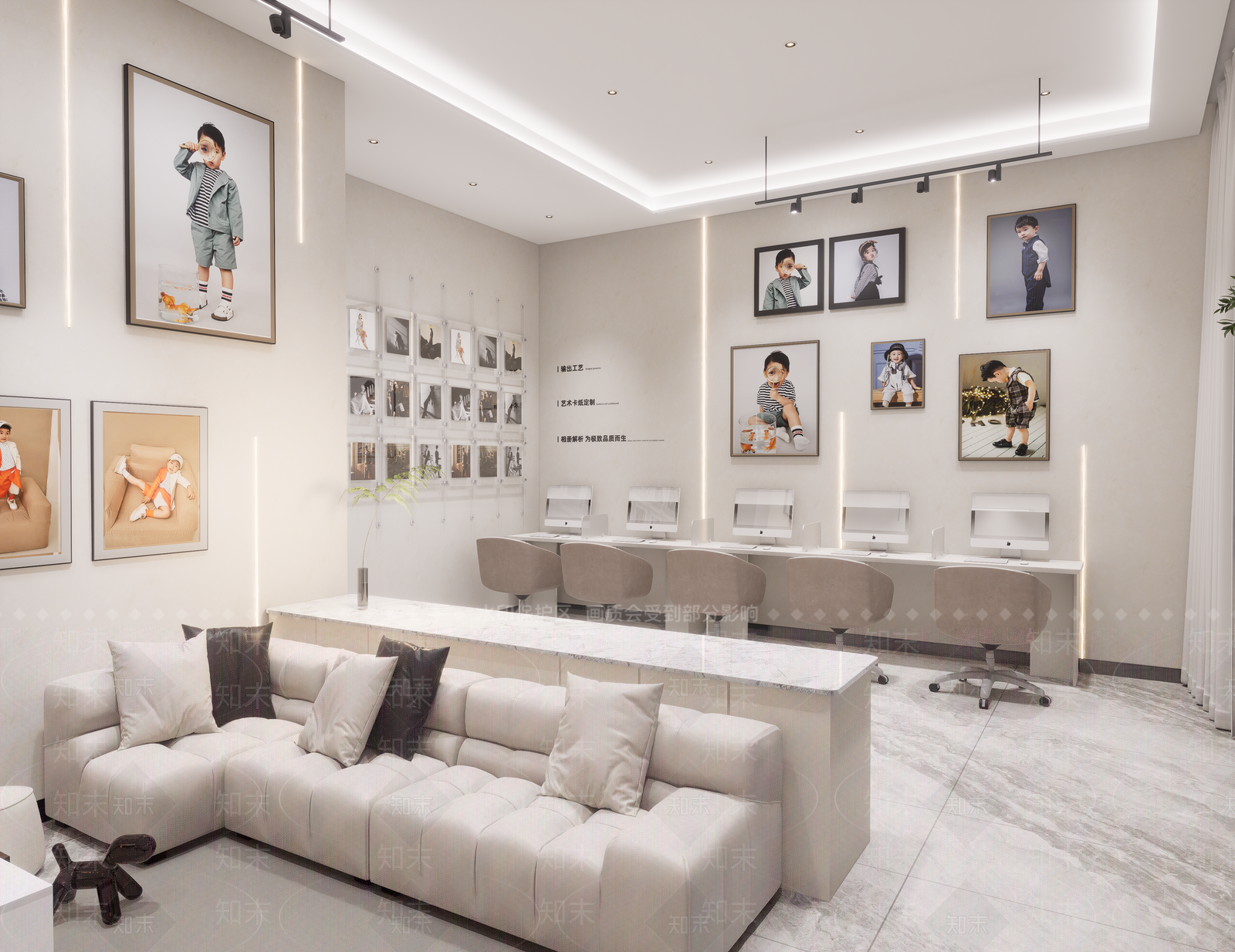 现代简约婚纱摄影店SU模型下载【ID:1232259343】