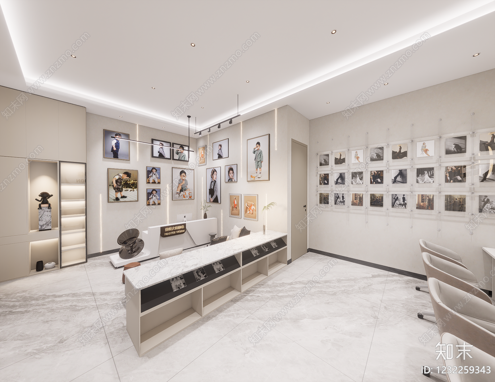 现代简约婚纱摄影店SU模型下载【ID:1232259343】