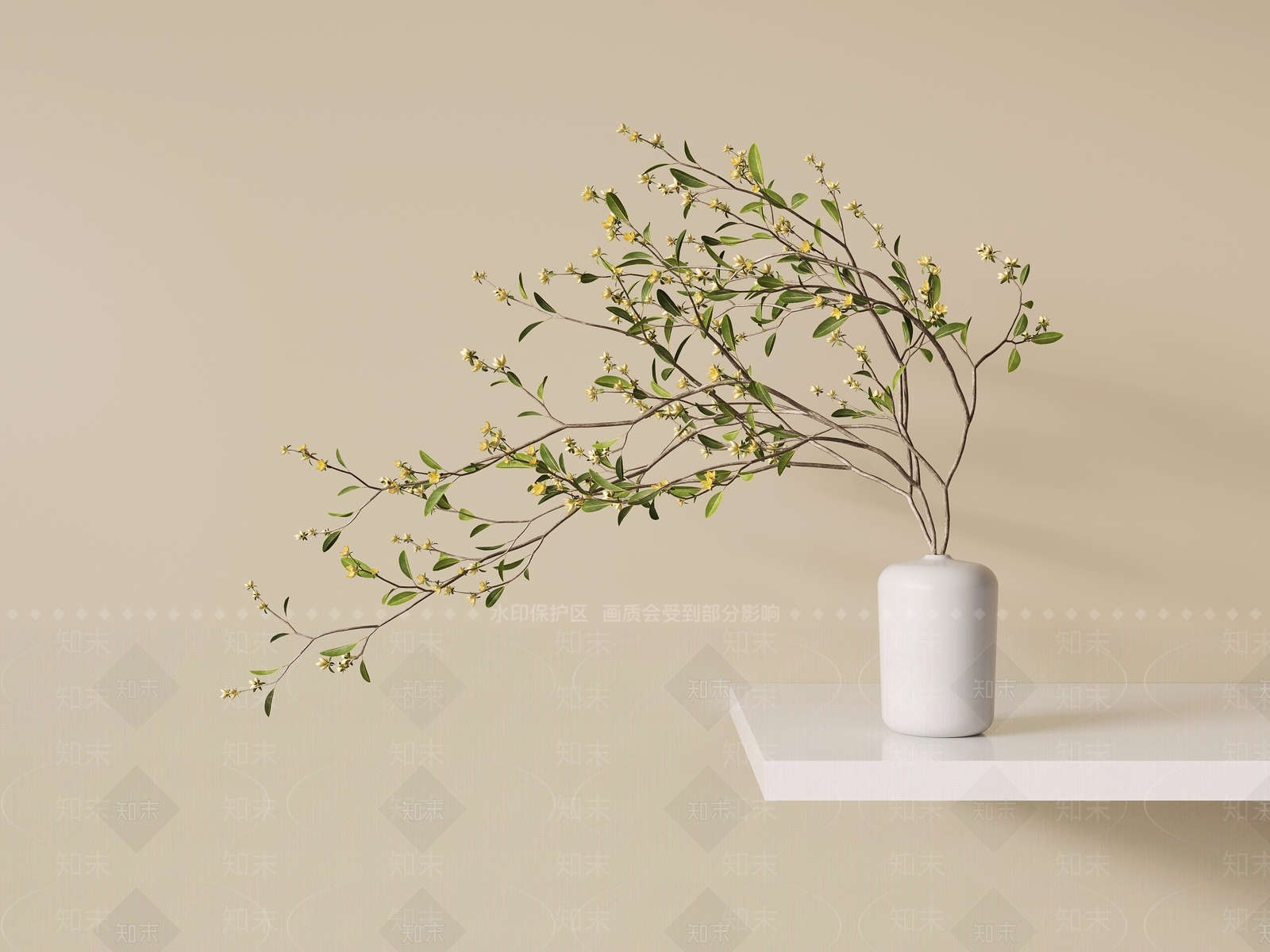 极简盆栽3D模型下载【ID:1232260128】