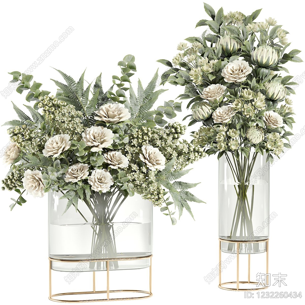 轻奢花瓶3D模型下载【ID:1232260434】