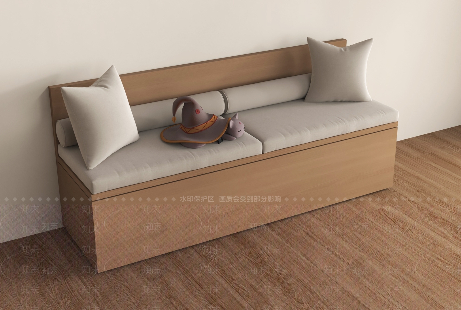 原木风卡座沙发3D模型下载【ID:1232260867】