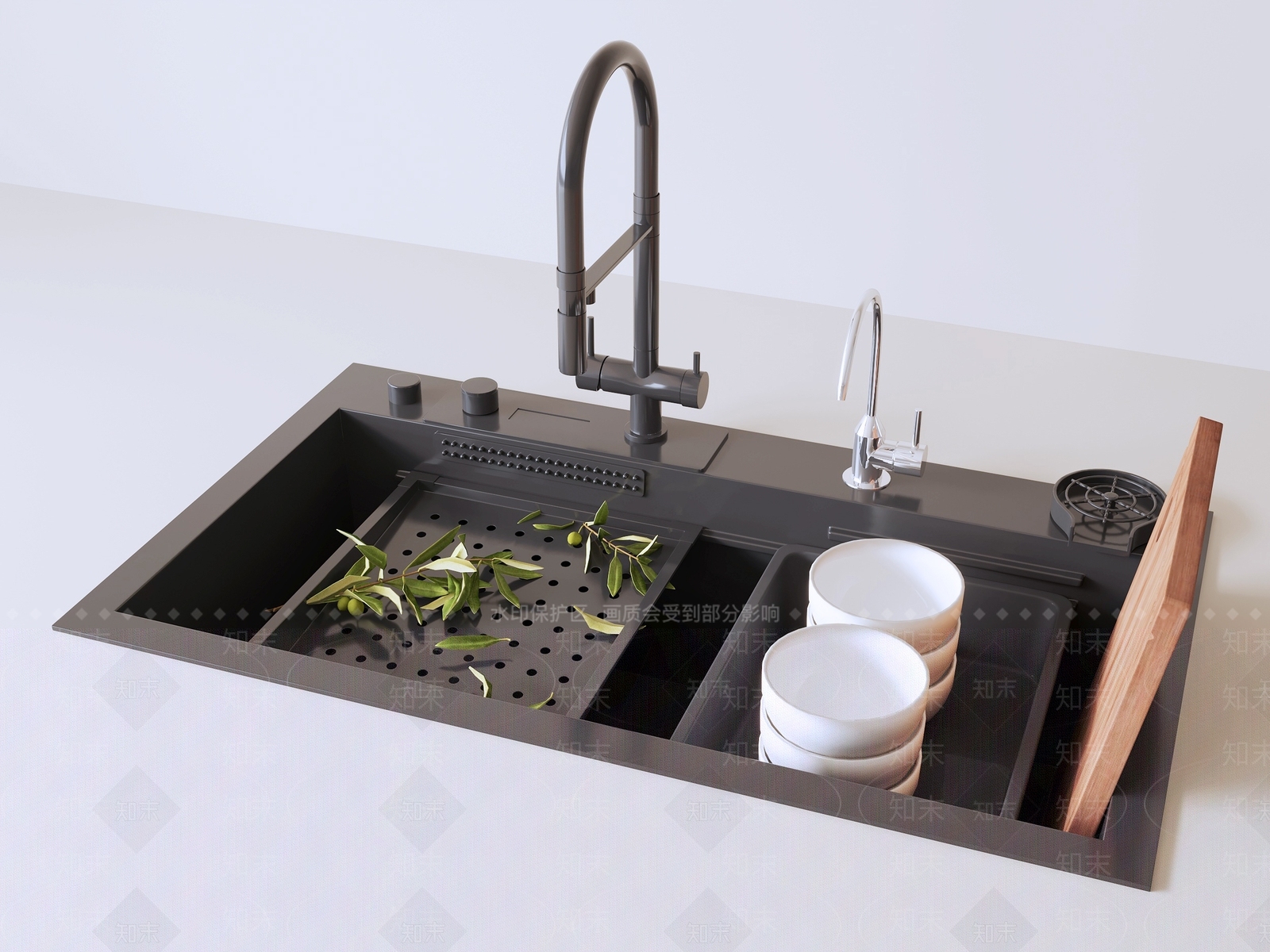 现代简约水槽3D模型下载【ID:1232261383】