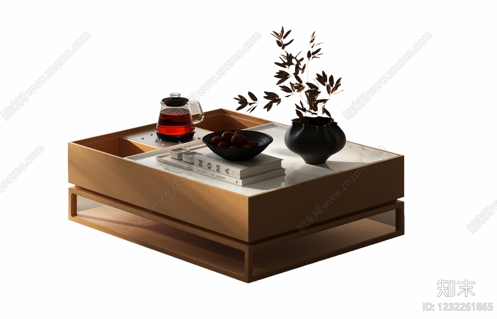 原木风茶几3D模型下载【ID:1232261865】