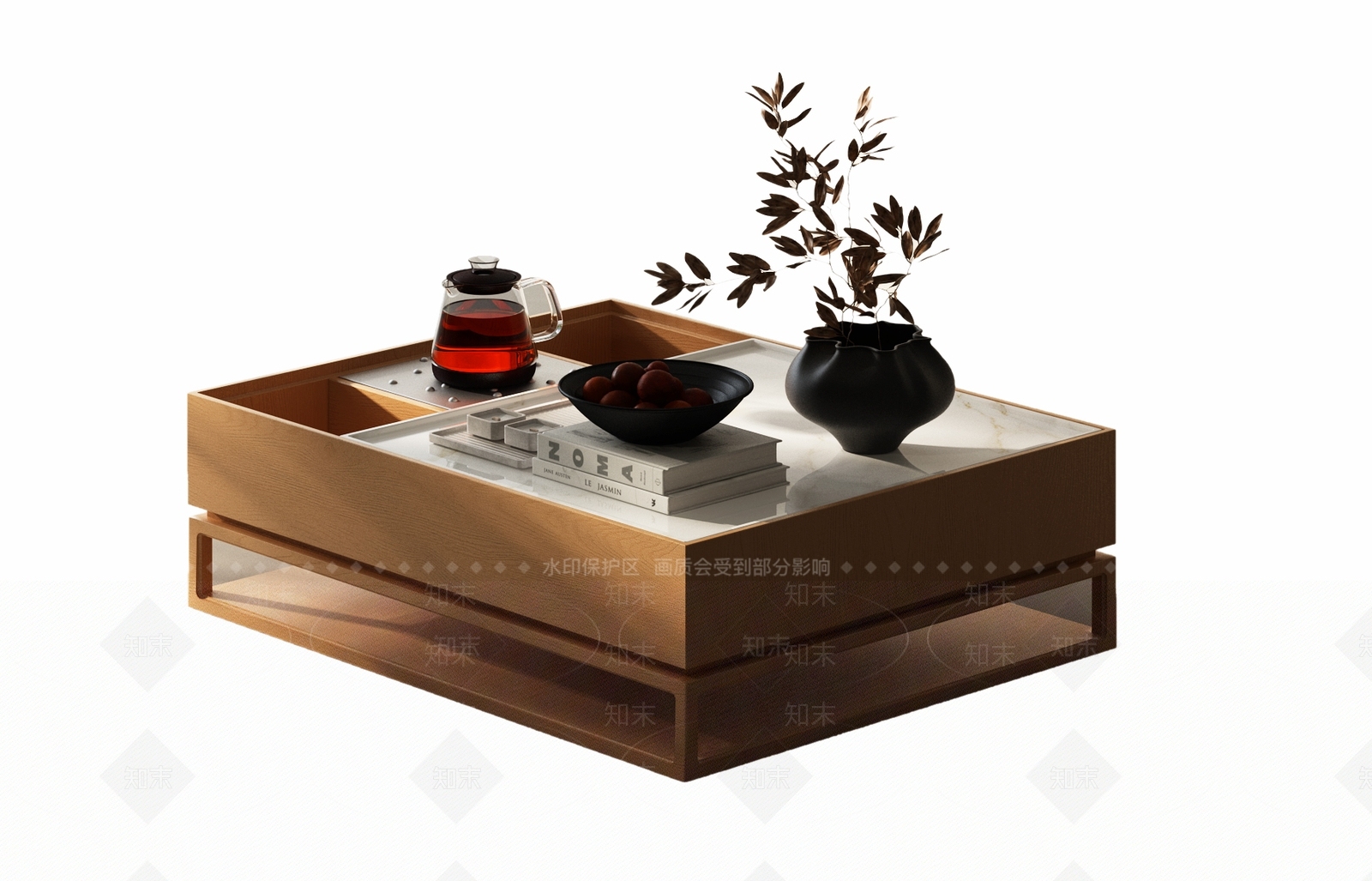 原木风茶几SU模型下载【ID:1232261964】