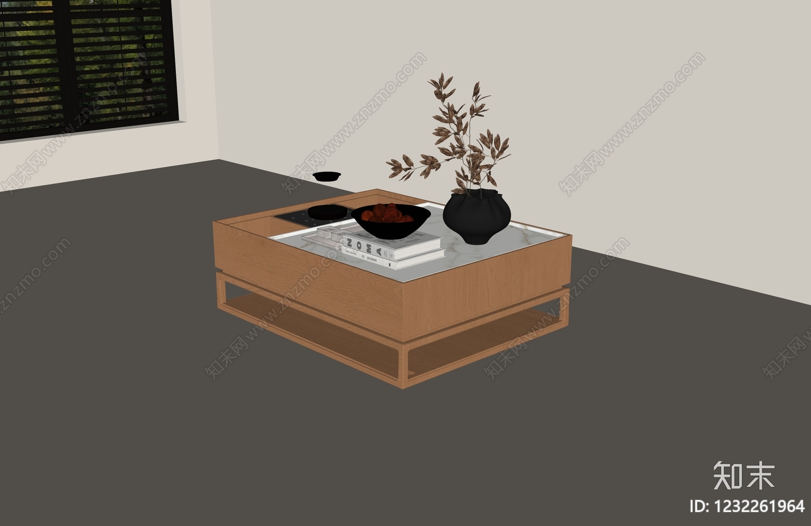 原木风茶几SU模型下载【ID:1232261964】