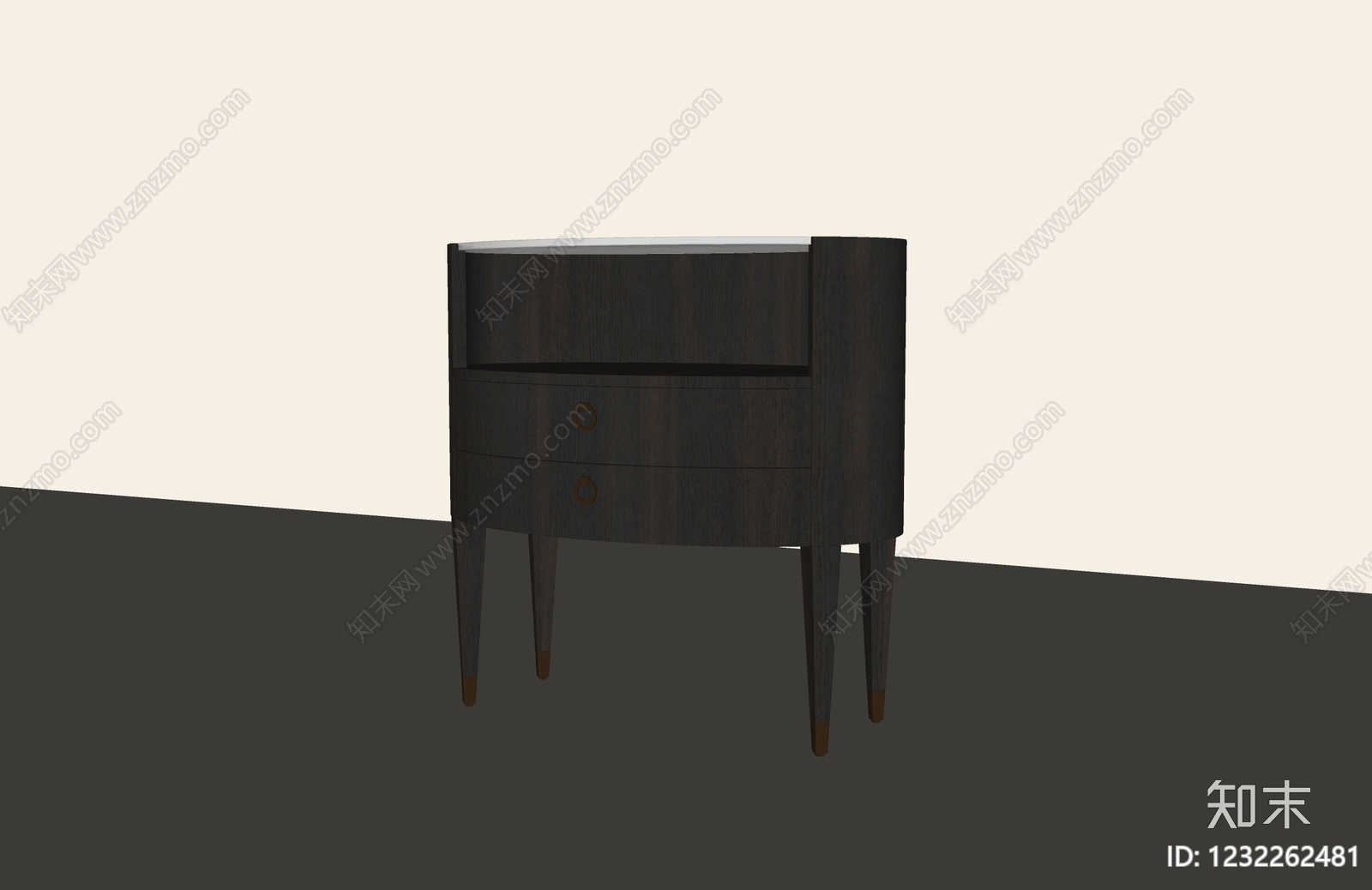 中古风床头柜SU模型下载【ID:1232262481】