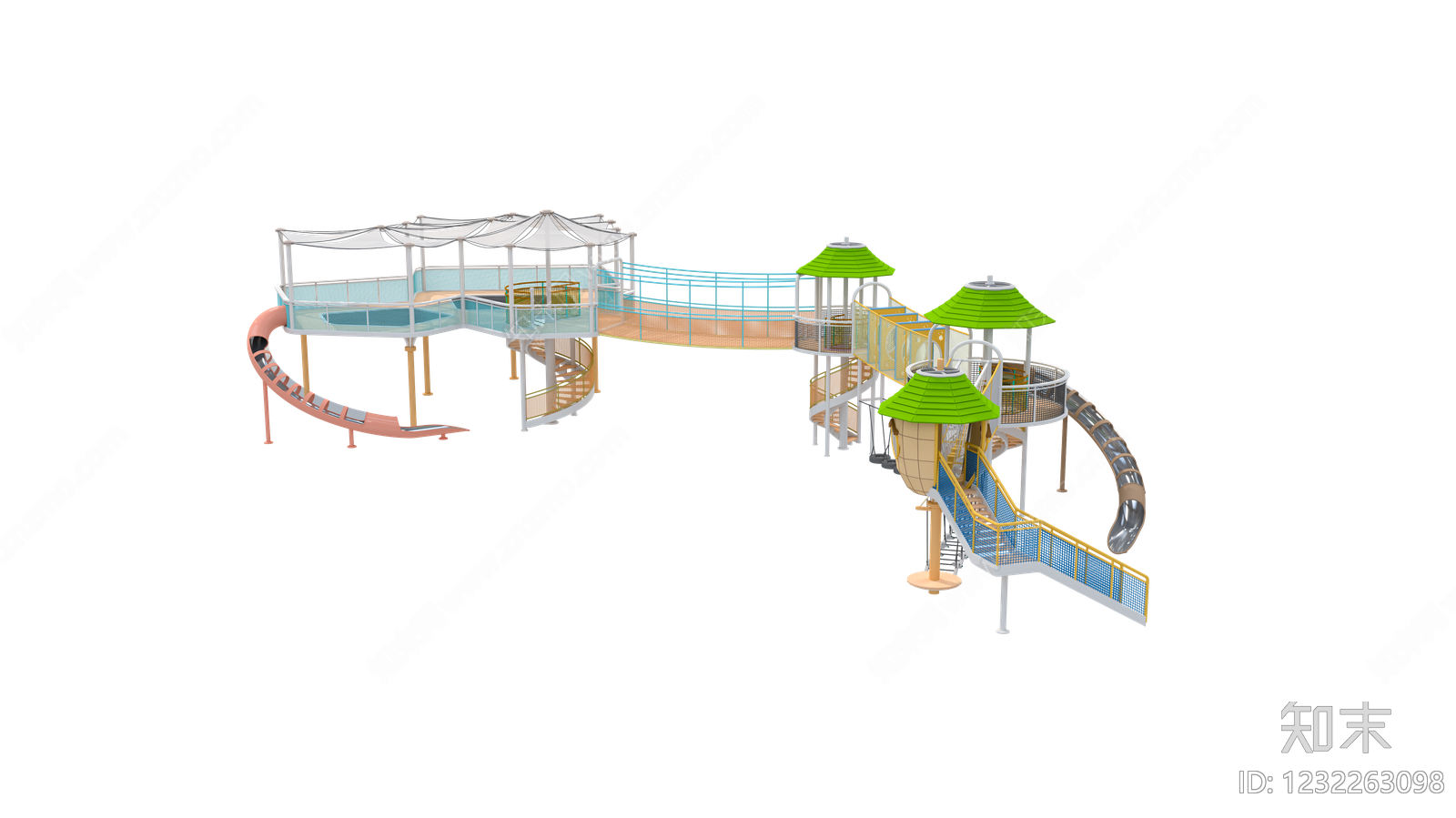 现代儿童游乐空间3D模型下载【ID:1232263098】