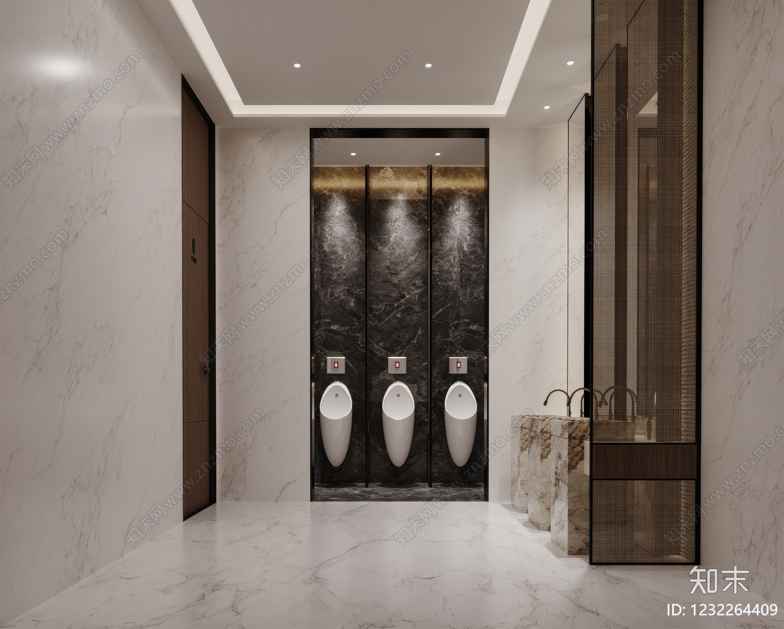 轻奢公共卫生间3D模型下载【ID:1232264409】