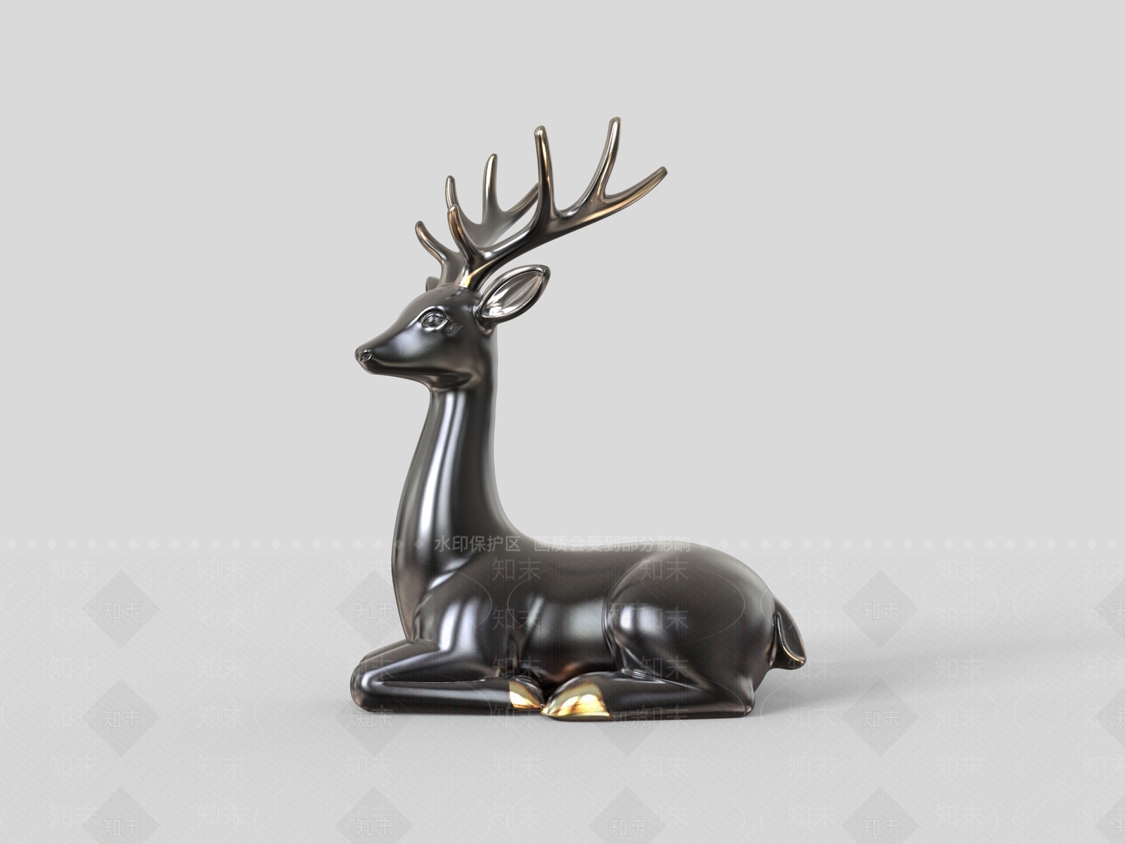 轻奢雕塑摆件3D模型下载【ID:1232264085】