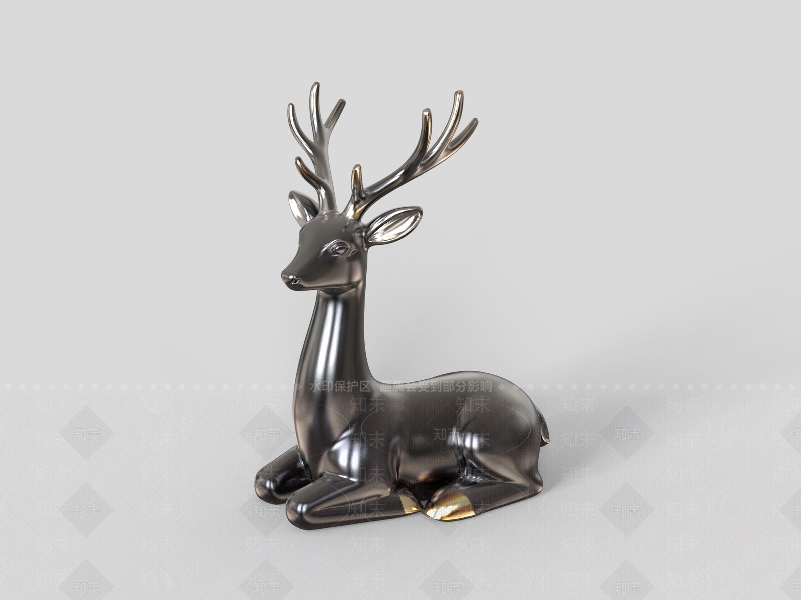 轻奢雕塑摆件3D模型下载【ID:1232264085】