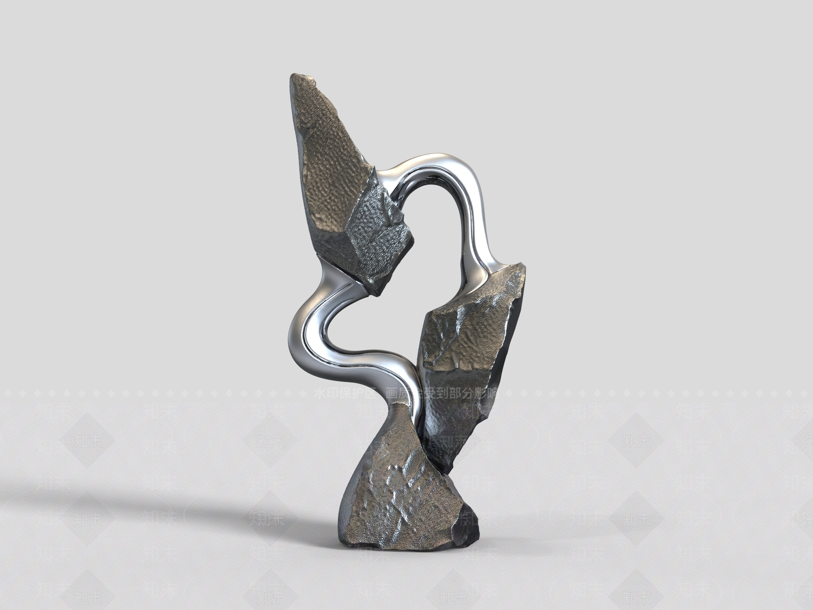 解构主义雕塑摆件3D模型下载【ID:1232264621】