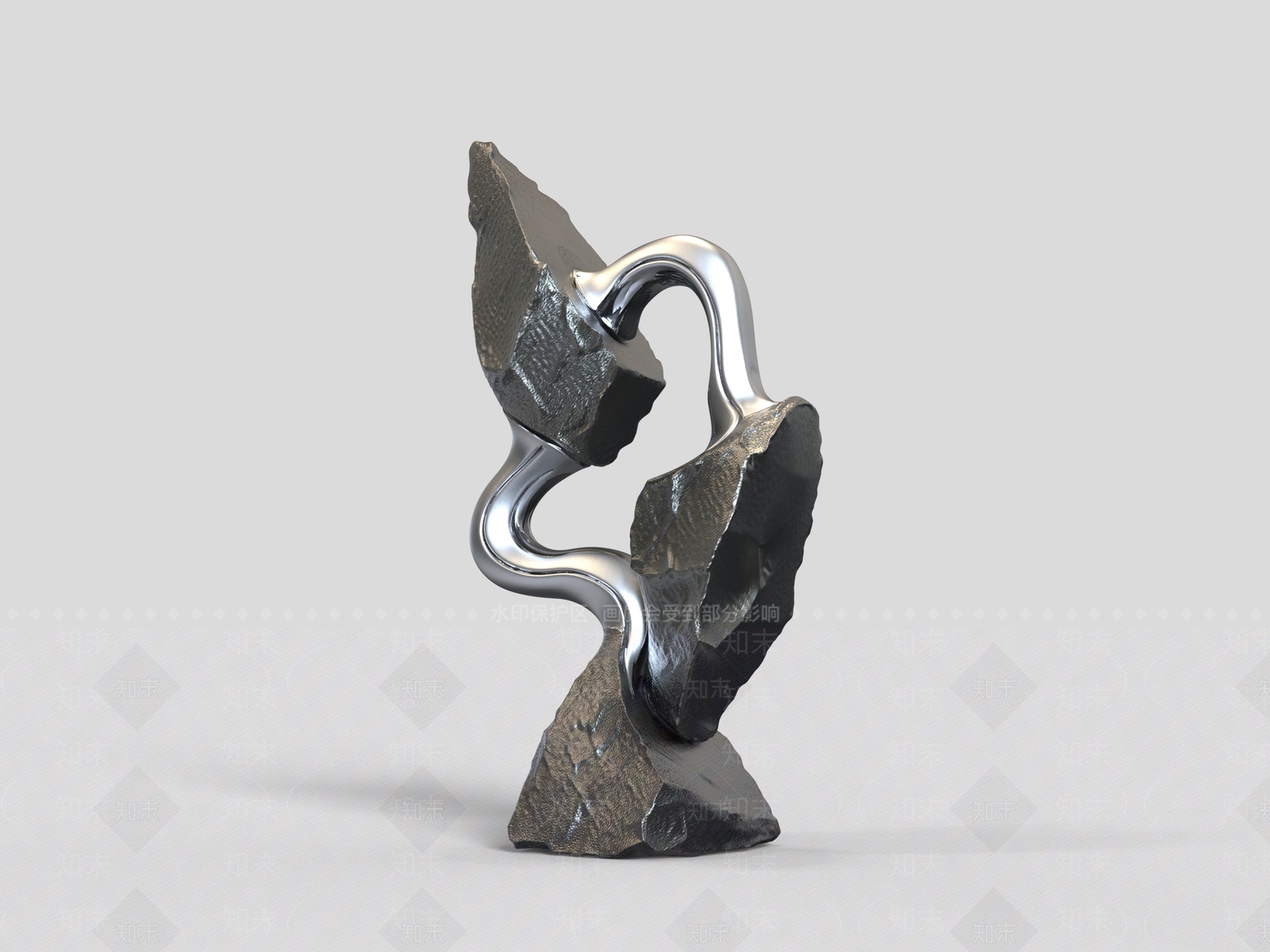 解构主义雕塑摆件3D模型下载【ID:1232264621】