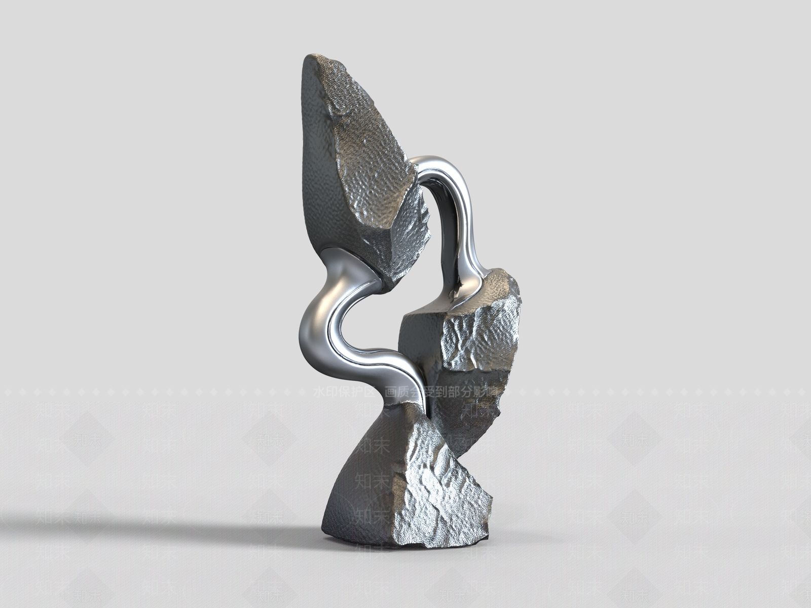 解构主义雕塑摆件3D模型下载【ID:1232264621】
