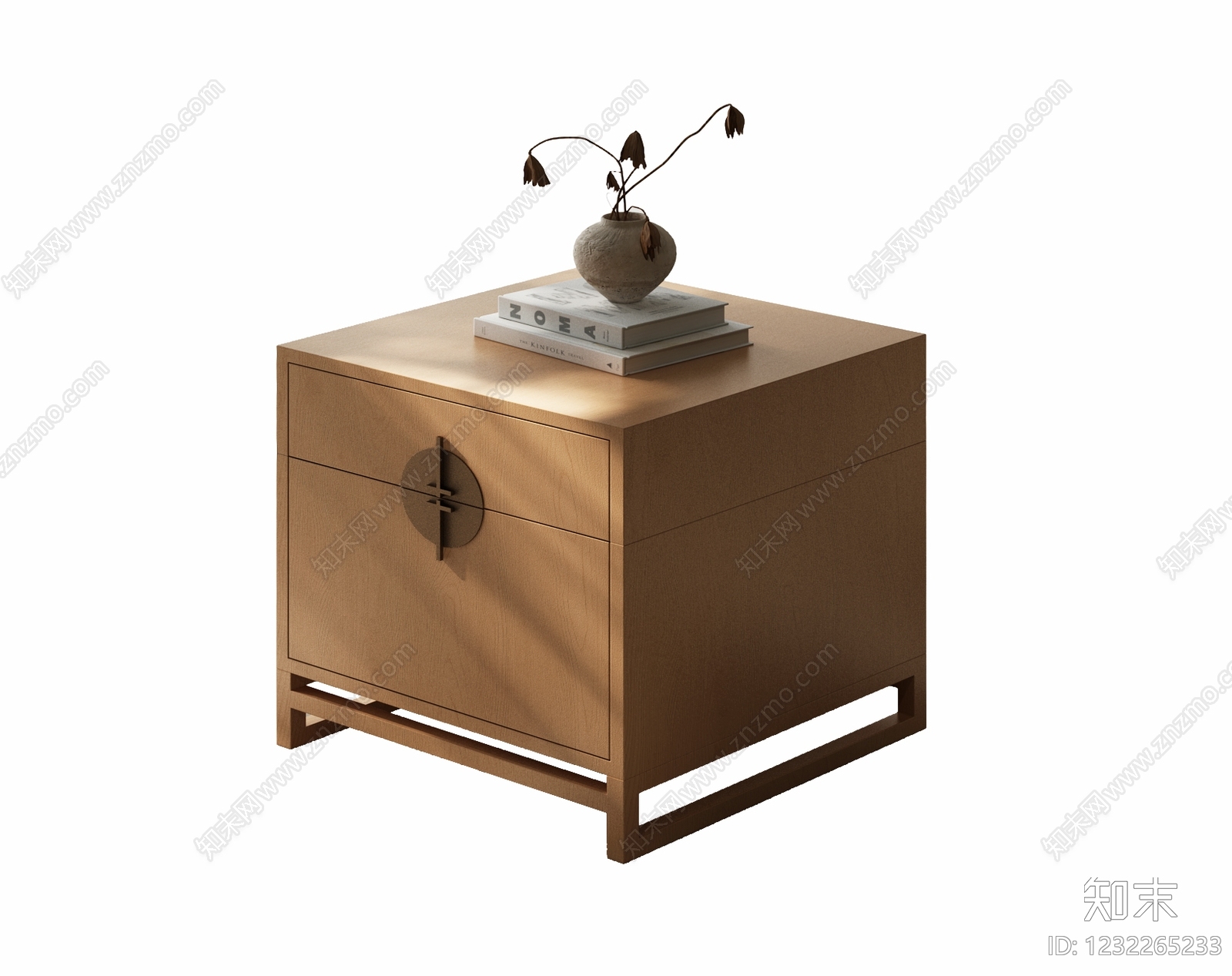 新中式床头柜3D模型下载【ID:1232265233】