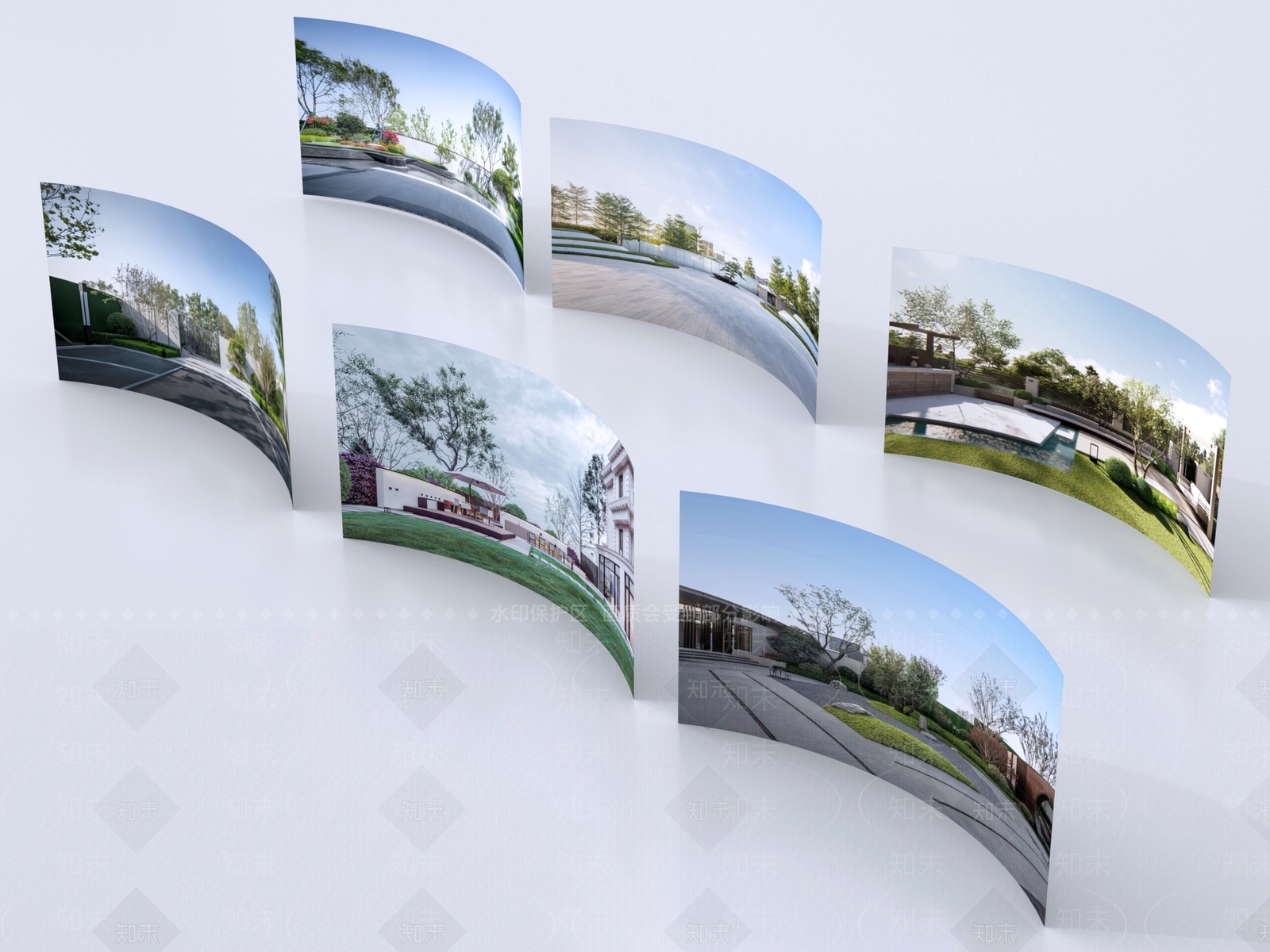 现代主义住宅景观3D模型下载【ID:1232265240】