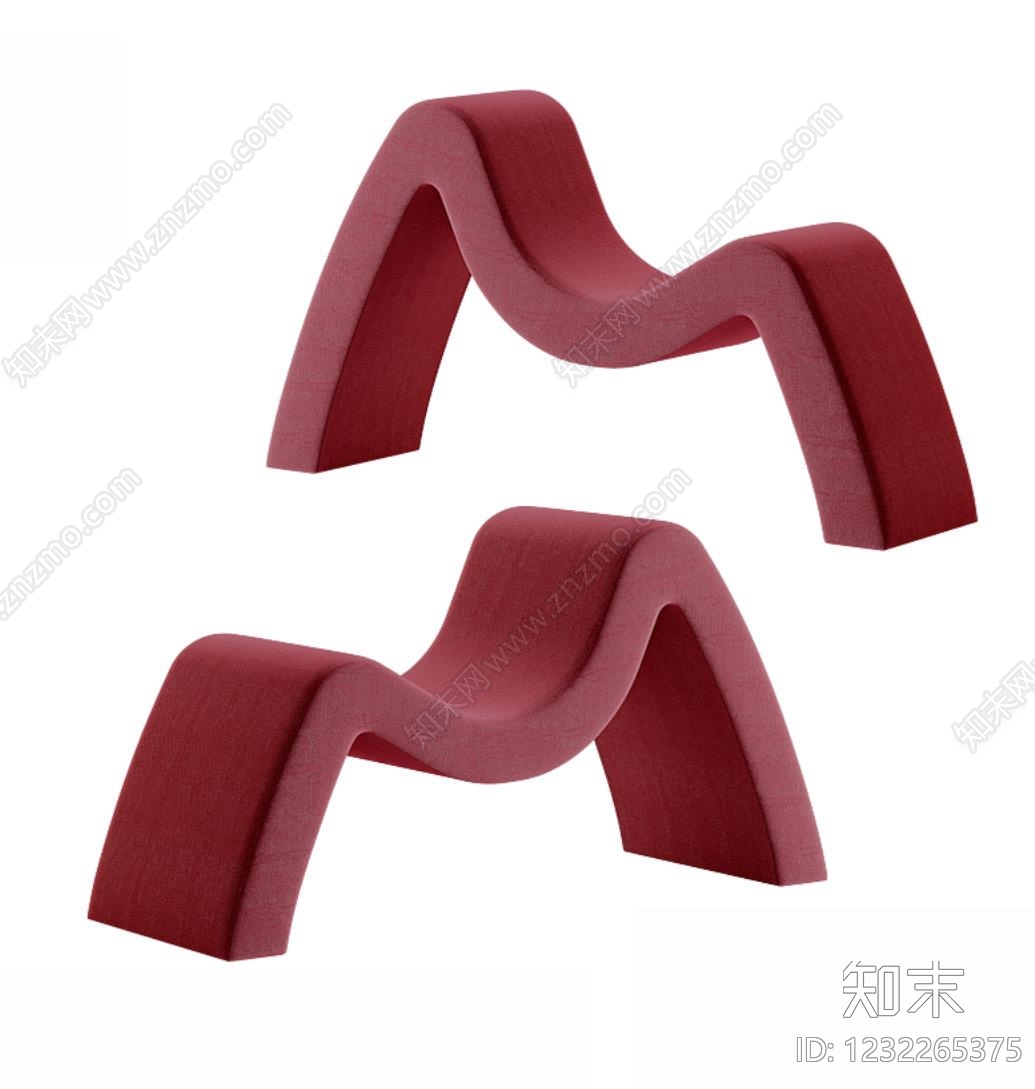 极简异形沙发3D模型下载【ID:1232265375】