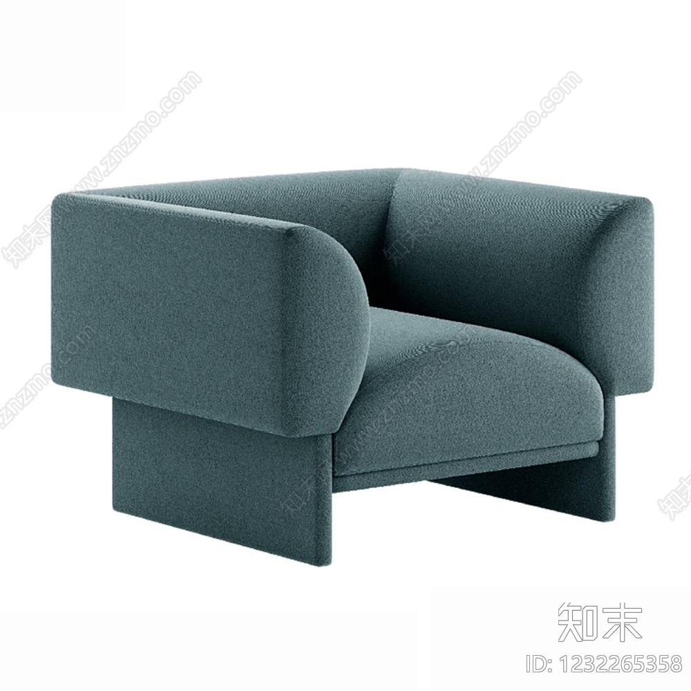 意式极简单人沙发3D模型下载【ID:1232265358】