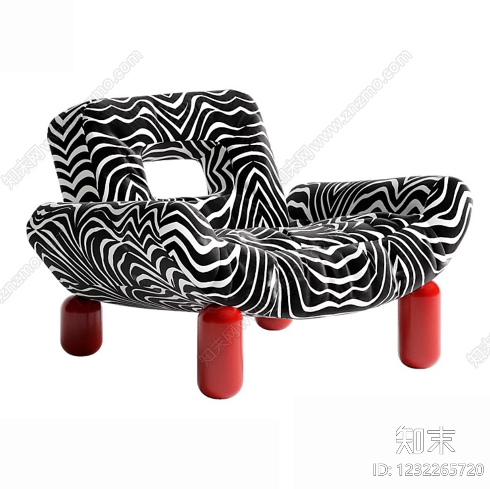 孟菲斯休闲椅3D模型下载【ID:1232265720】