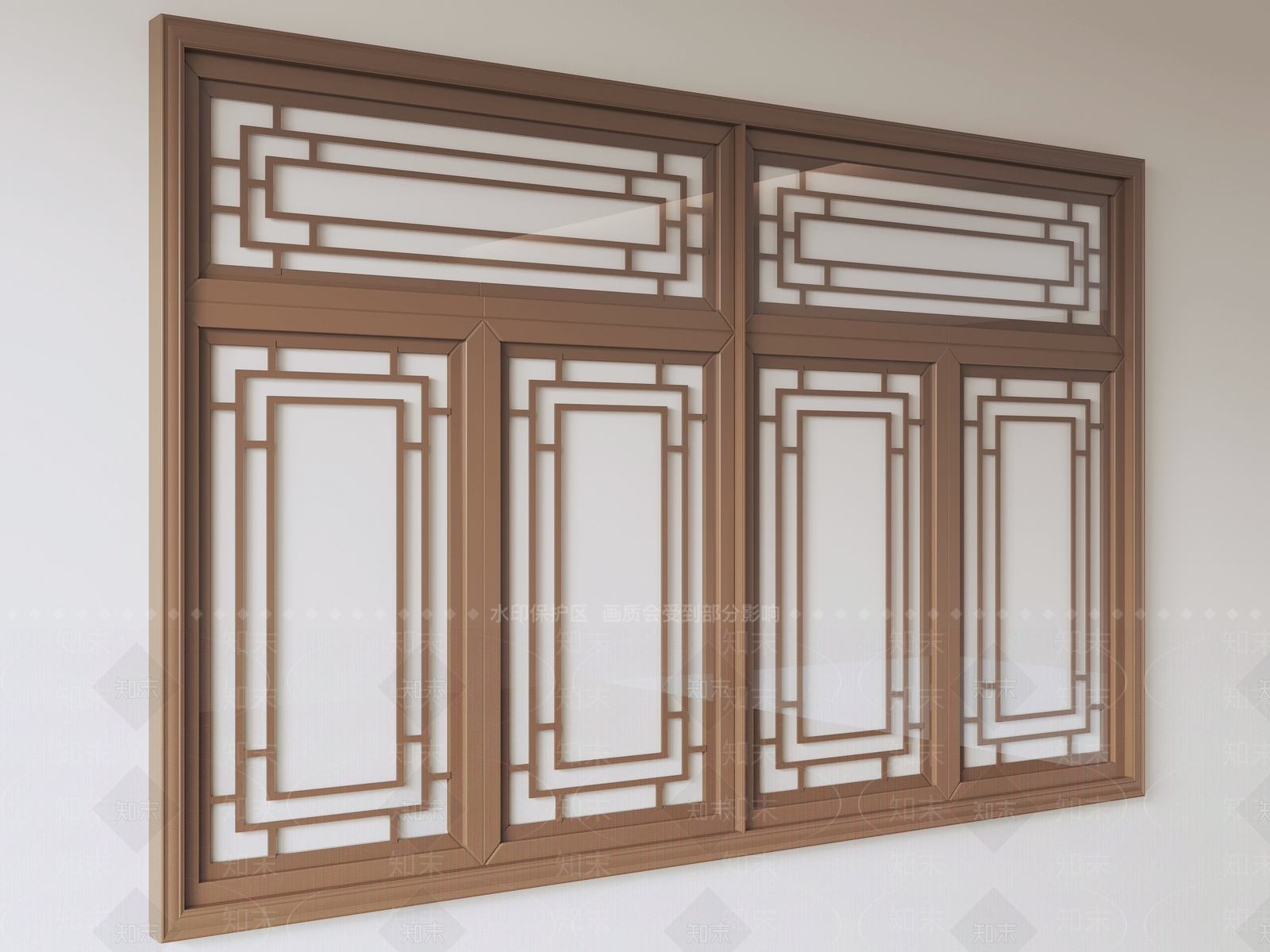 新中式窗3D模型下载【ID:1232265943】