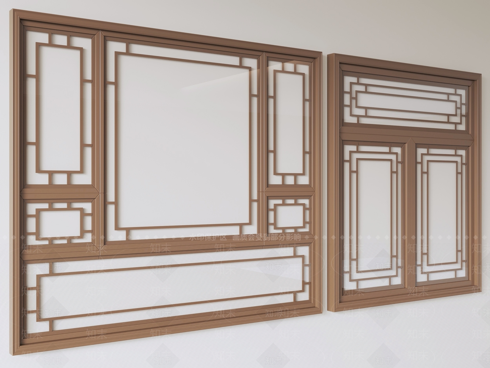 新中式窗3D模型下载【ID:1232266060】