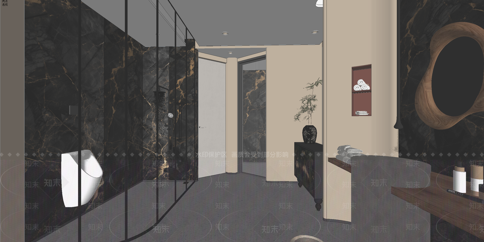 轻奢卫生间SU模型下载【ID:1232266216】