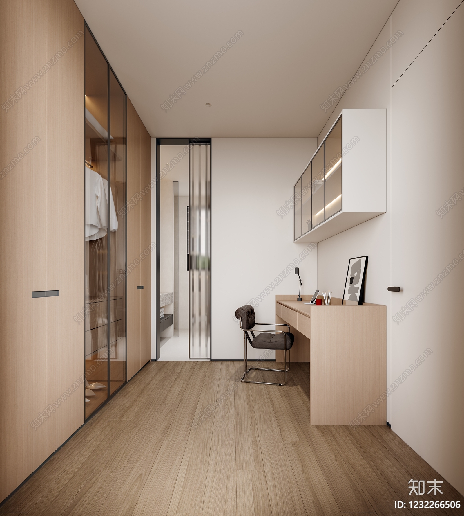 现代简约主卧3D模型下载【ID:1232266506】