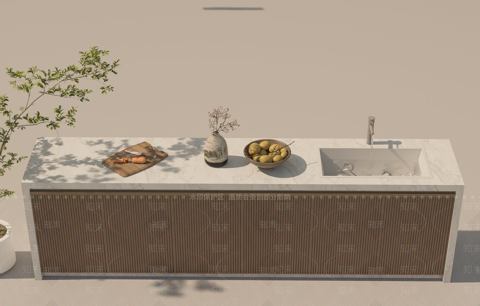 现代简约其他景观小品SU模型下载【ID:1232266889】