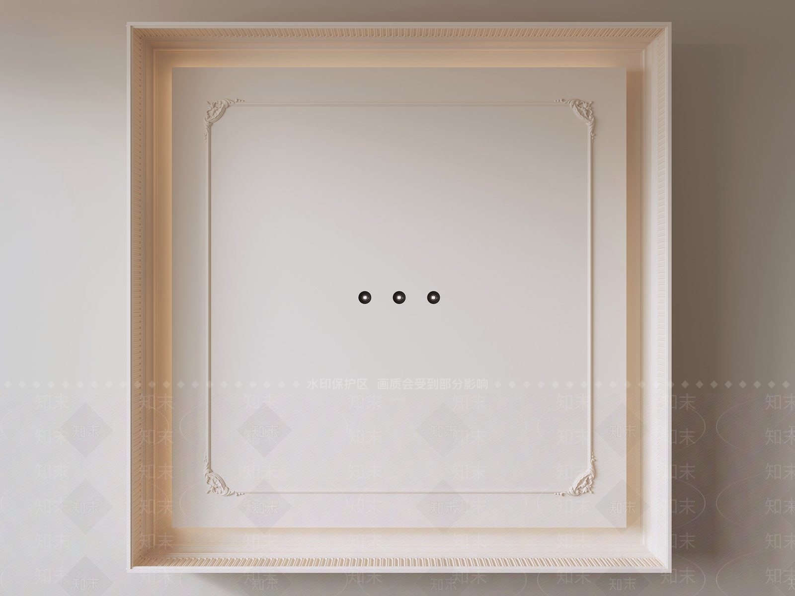 法式吊顶3D模型下载【ID:1232266807】