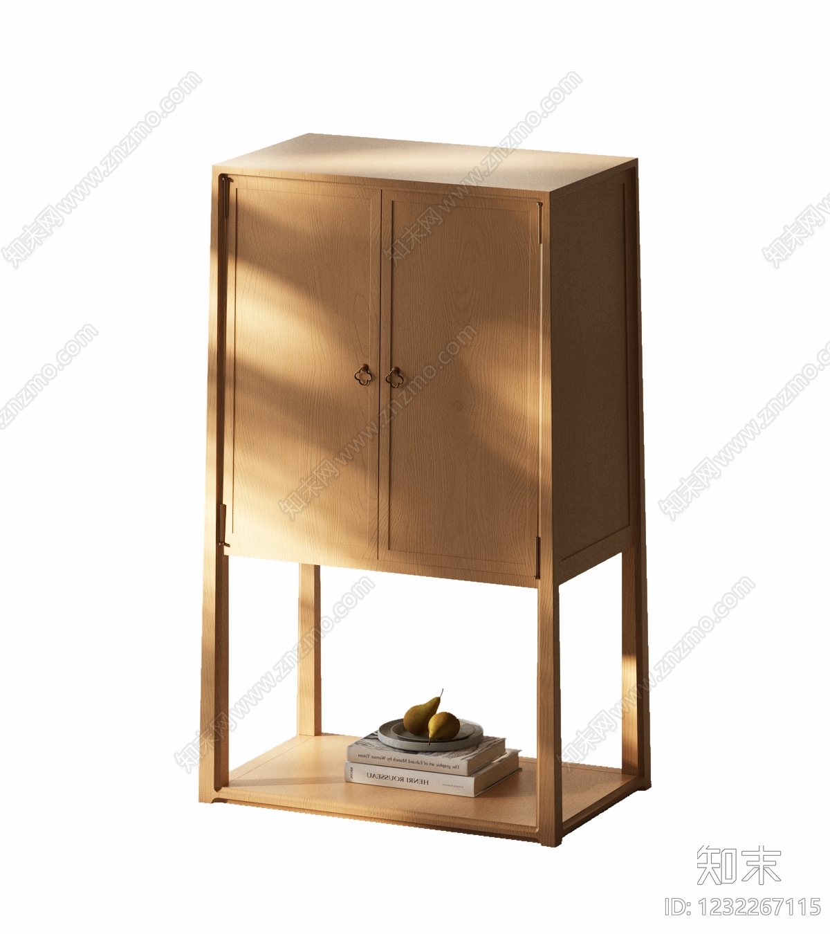 原木风储物柜3D模型下载【ID:1232267115】