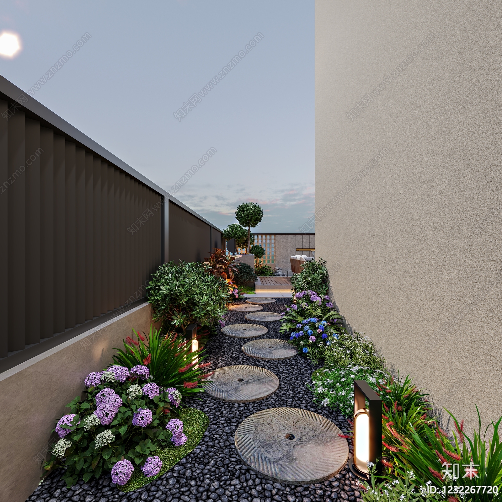 新中式景观庭院3D模型下载【ID:1232267720】