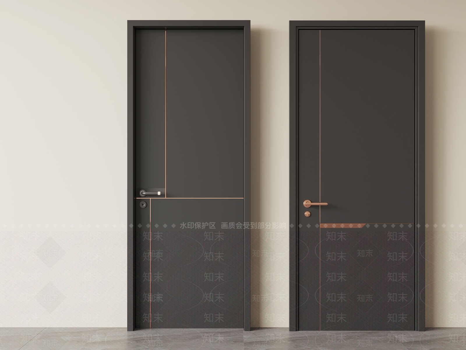 轻奢单开门3D模型下载【ID:1232267951】