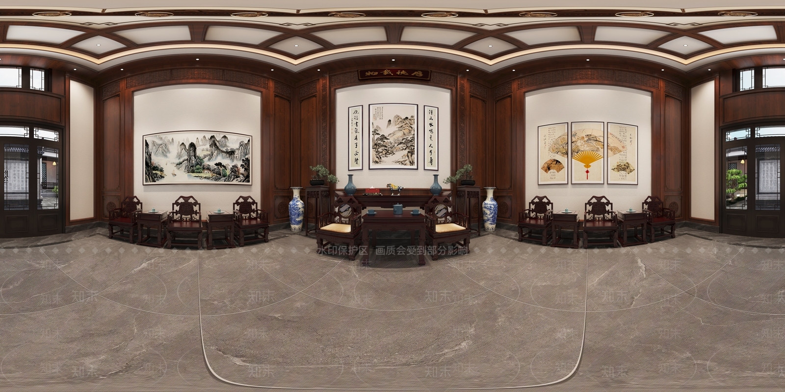 中式佛堂3D模型下载【ID:1232270606】
