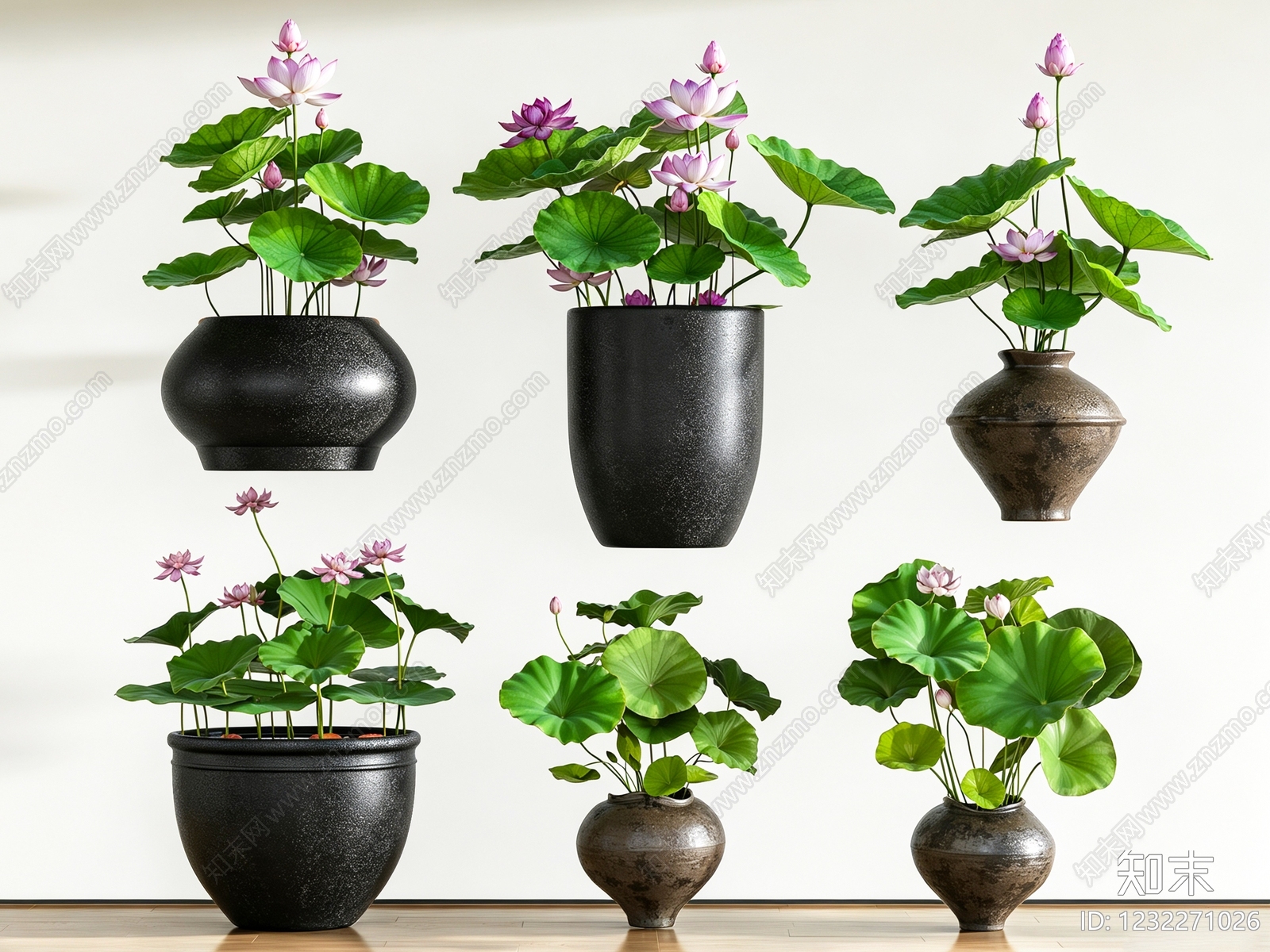 新中式水生植物SU模型下载【ID:1232271026】