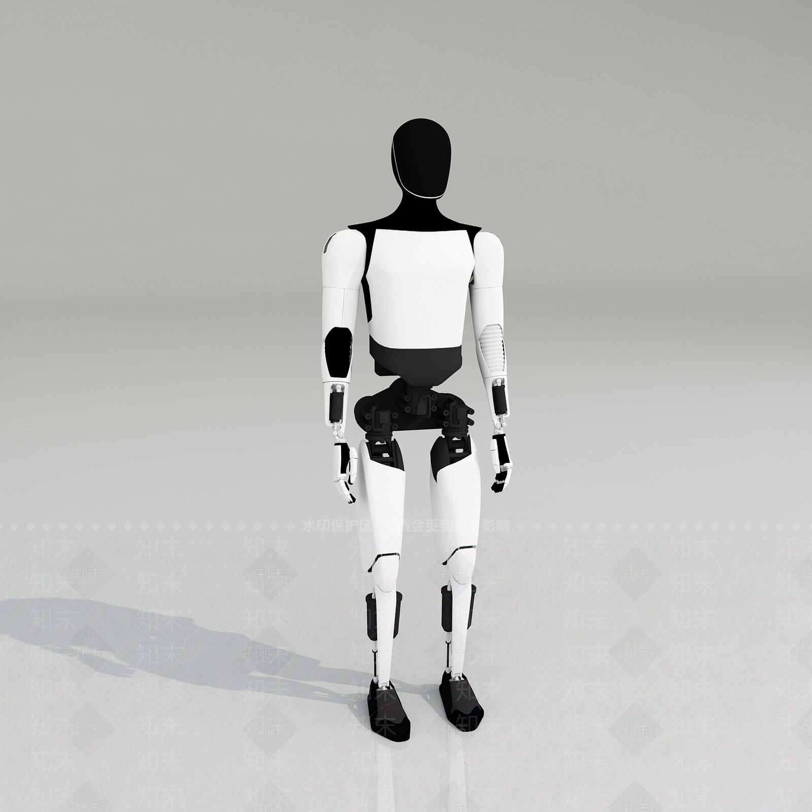 未来主义虚拟人物3D模型下载【ID:1232272754】