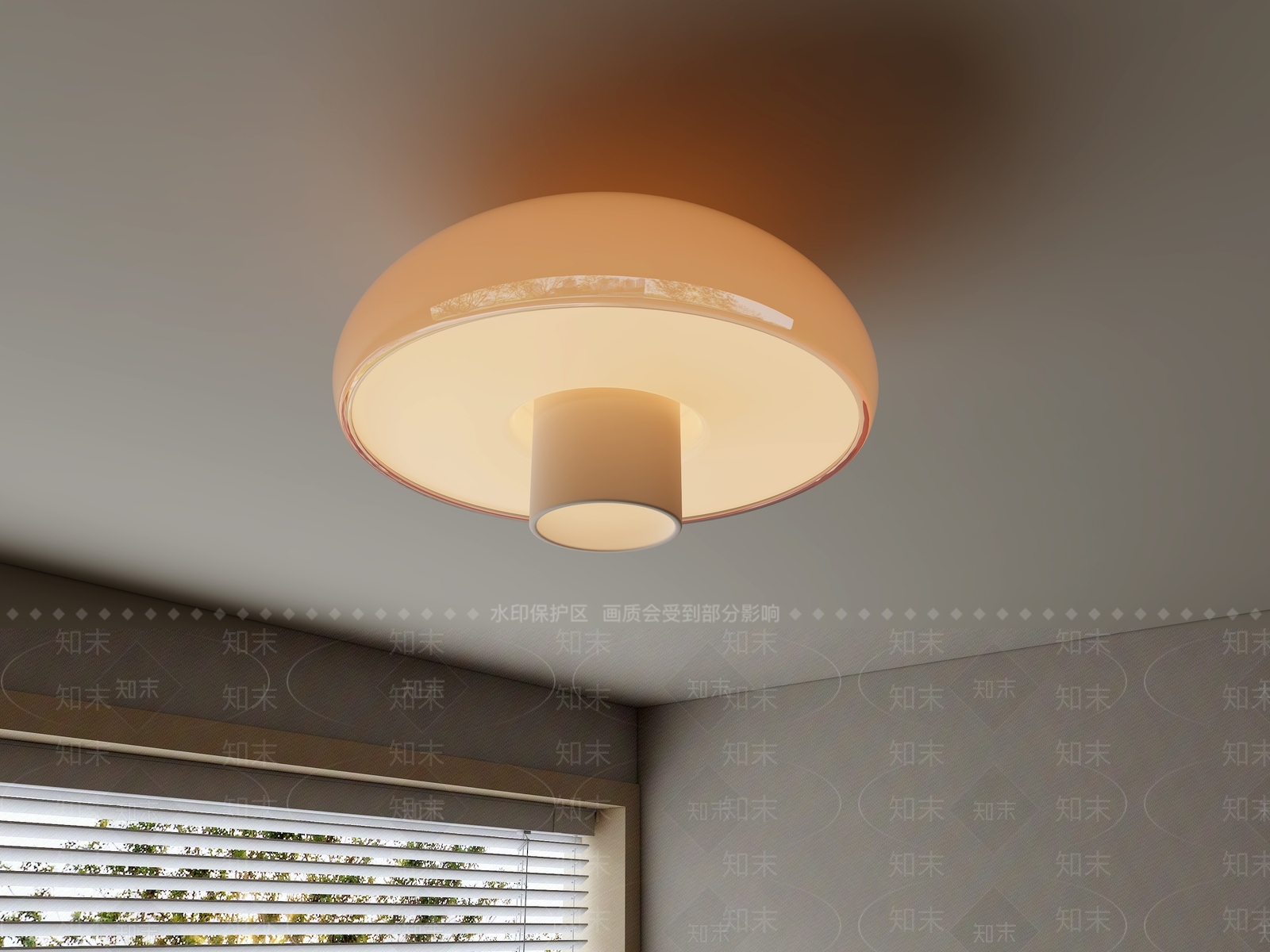奶油风儿童房吸顶灯3D模型下载【ID:1232277335】