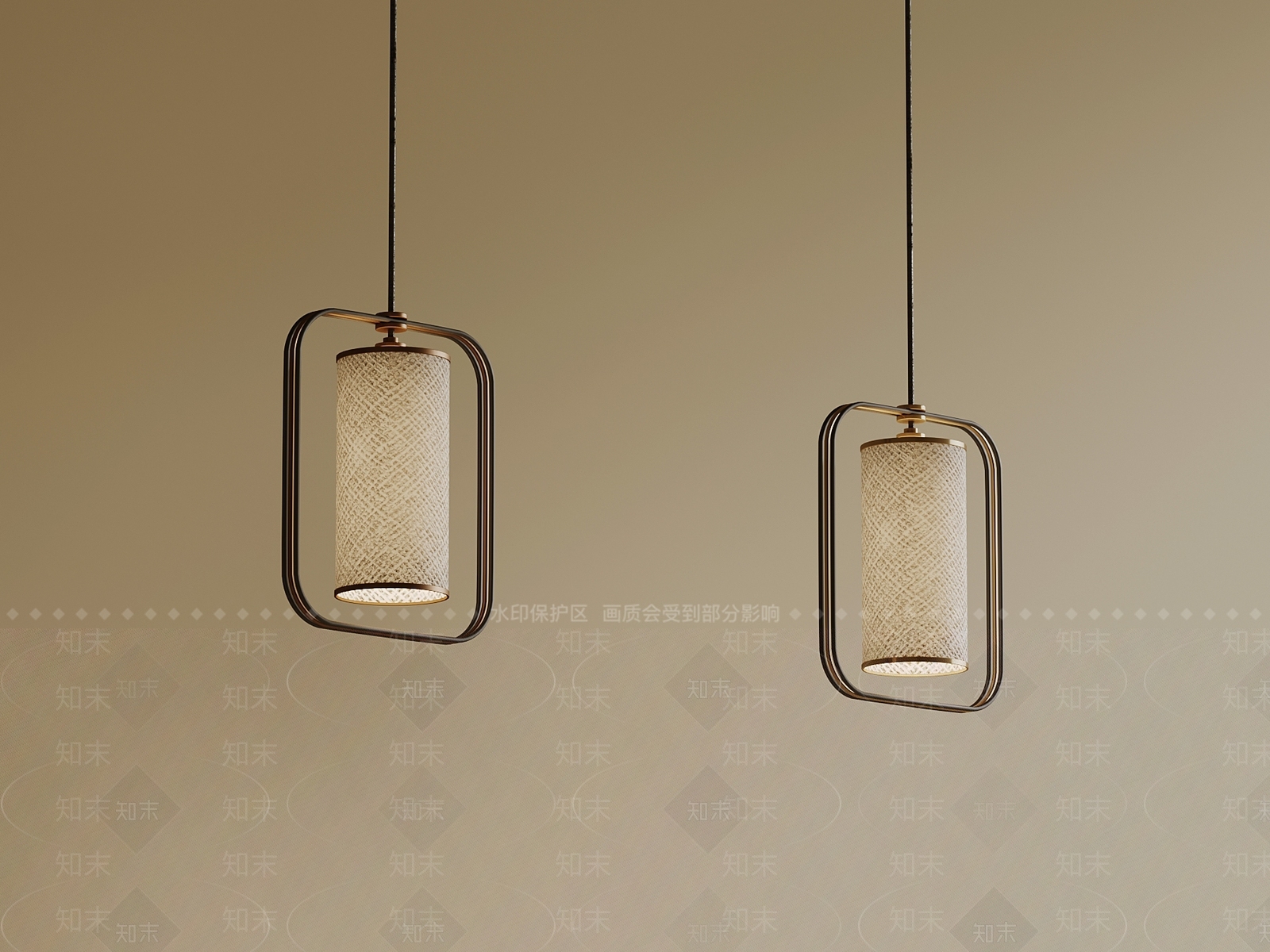 新中式吊灯3D模型下载【ID:1232279746】