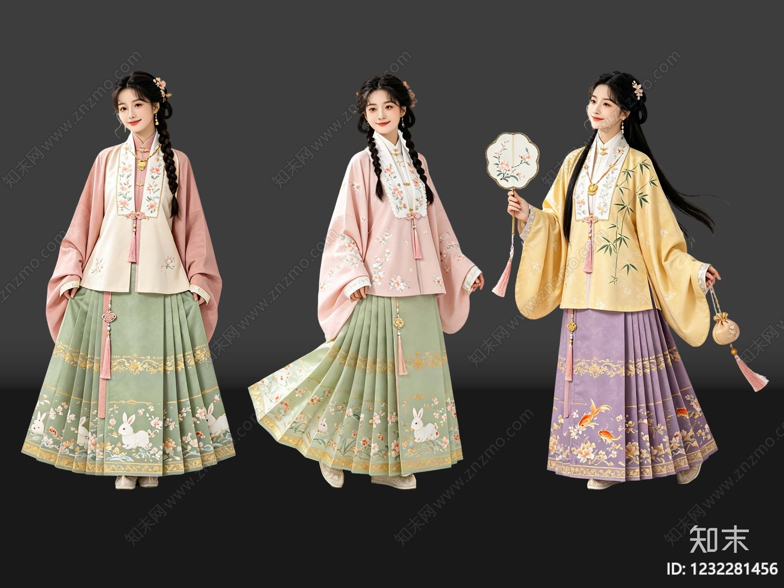 新中式多人SU模型下载【ID:1232281456】